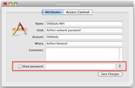 find my password for my wireless network mac